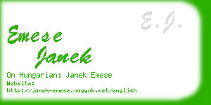 emese janek business card